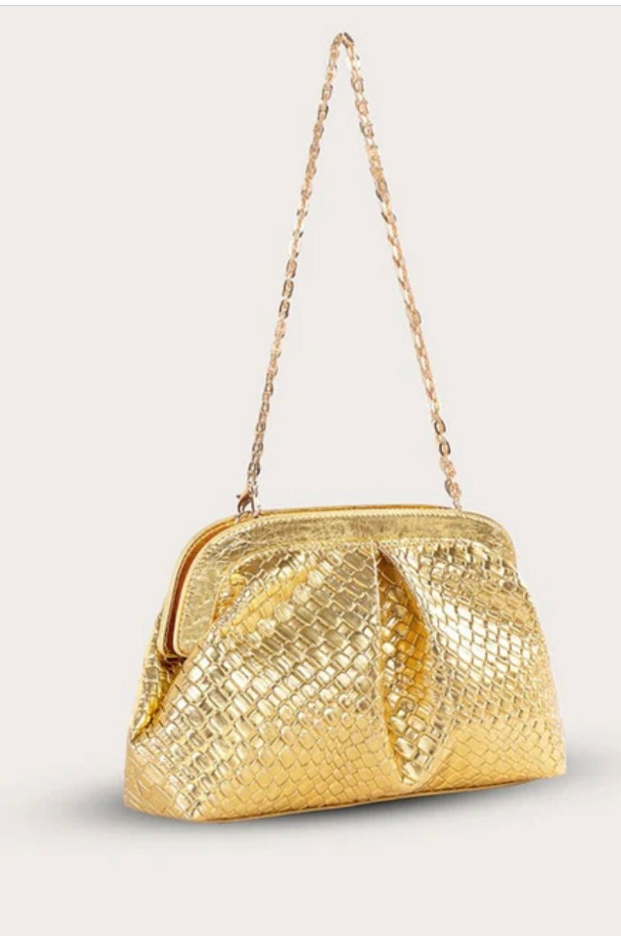 Gold Rectangular Bag - Orchid Boutique - Orchid Boutique