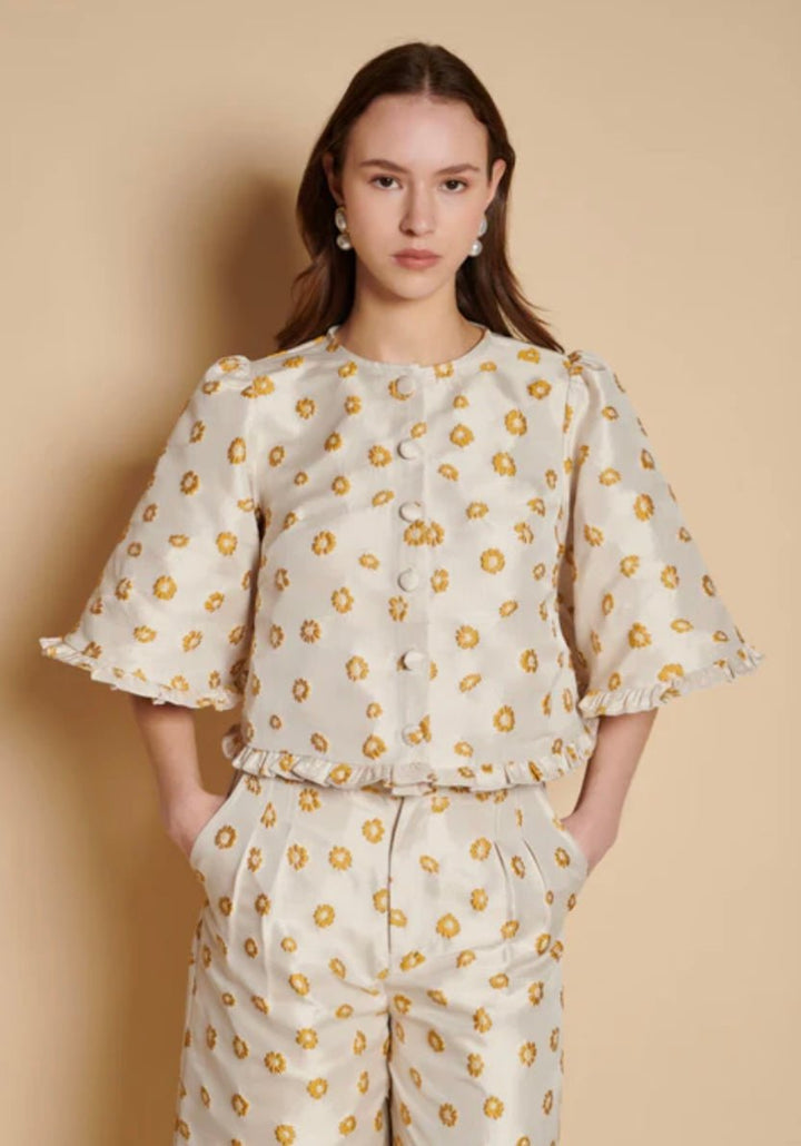 Mora Jacquard Ruffle Top - Sister Jane - Orchid Boutique
