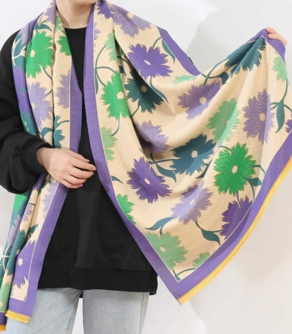 Flowers Scarf - Orchid Boutique - Orchid Boutique