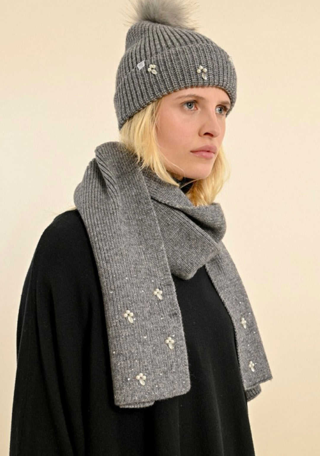 Molly B Light Grey Scarf | Molly Bracken | Orchid Boutique