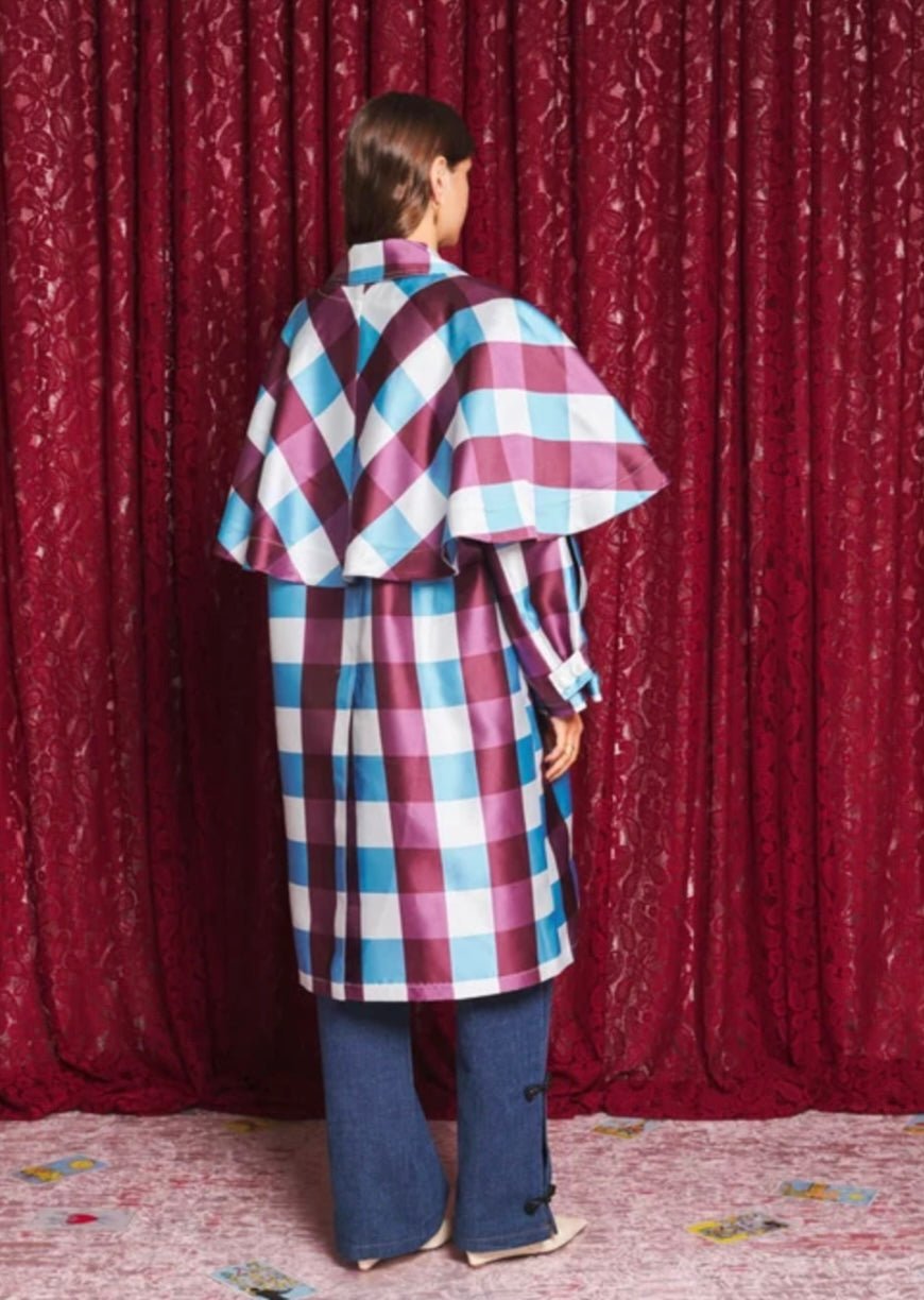Carina Check Cape Coat