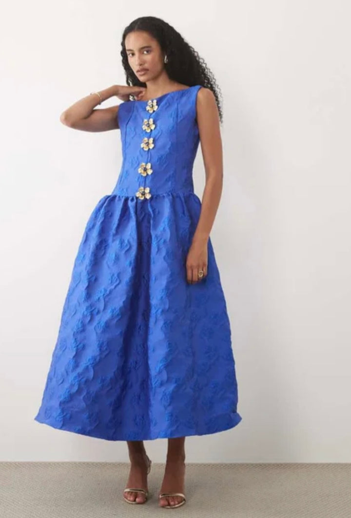 Riviera Brooch a midi Dress