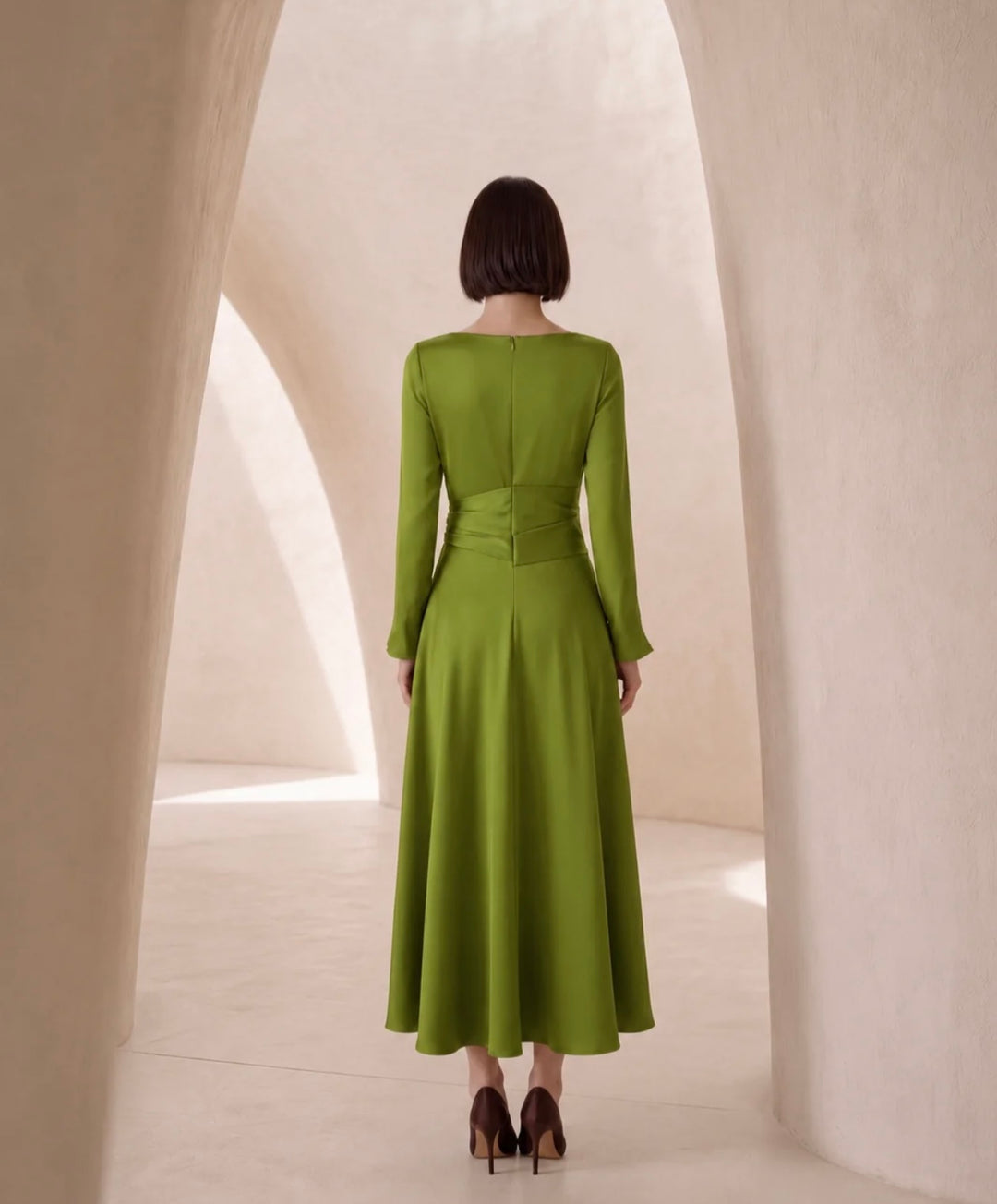 Fringed Dress Lime