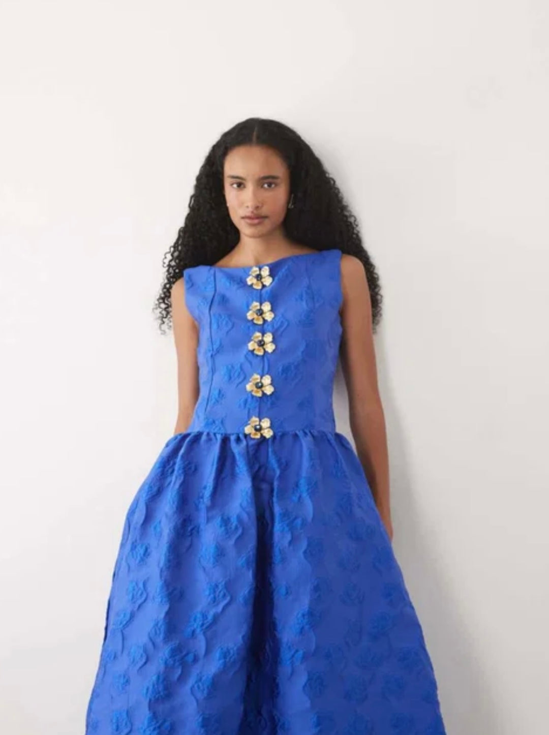 Riviera Brooch a midi Dress