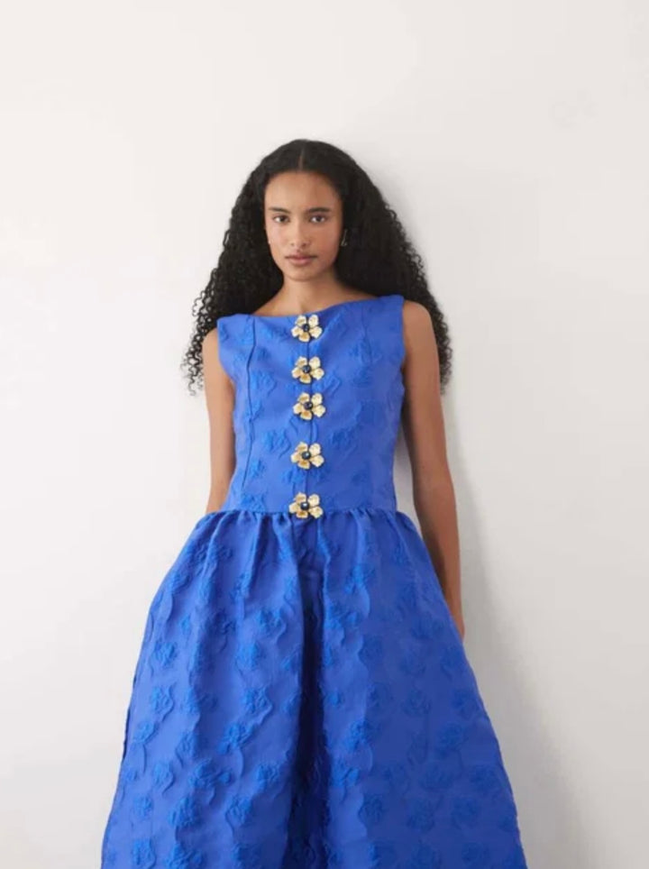 Riviera Brooch a midi Dress