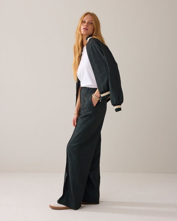 Glitter Jacquard Trousers - Summum - Orchid Boutique