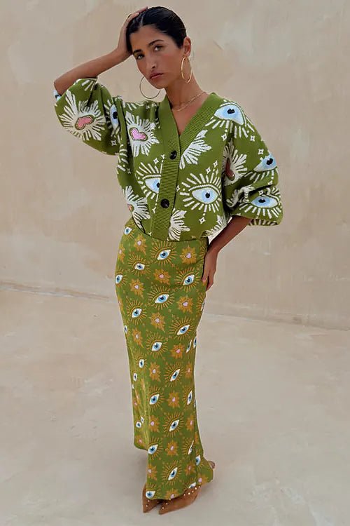 Khaki Eye Dorris Skirt - Never Fully Dressed - Orchid Boutique