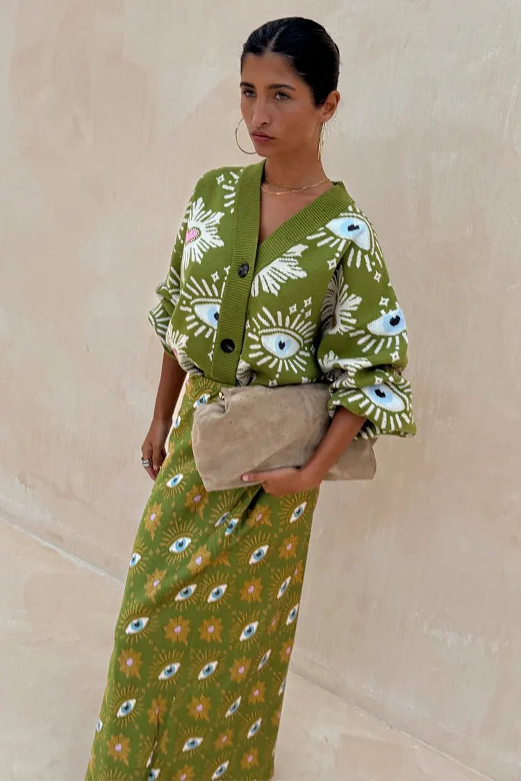 Khaki Eye Dorris Skirt - Never Fully Dressed - Orchid Boutique