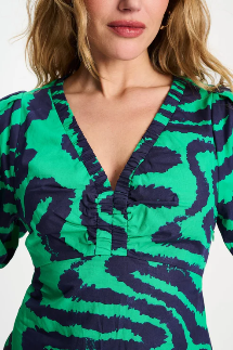 Waves Green Dress