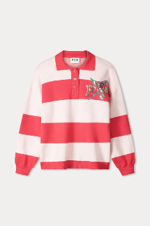 Polo Stripes Coral - POM Amsterdam - Orchid Boutique