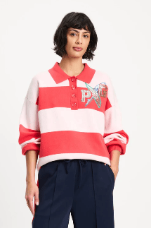 Polo Stripes Coral - POM Amsterdam - Orchid Boutique