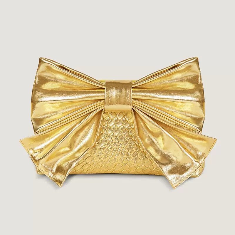 Gold Bow Bag - Orchid Boutique - Orchid Boutique