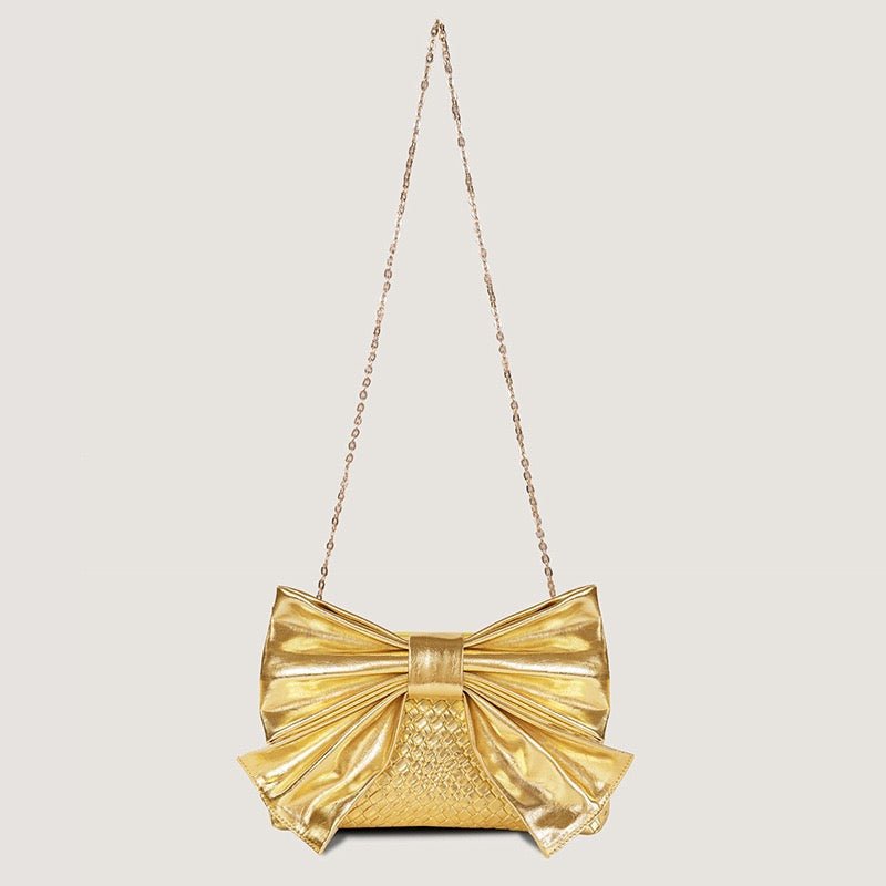 Gold Bow Bag - Orchid Boutique - Orchid Boutique
