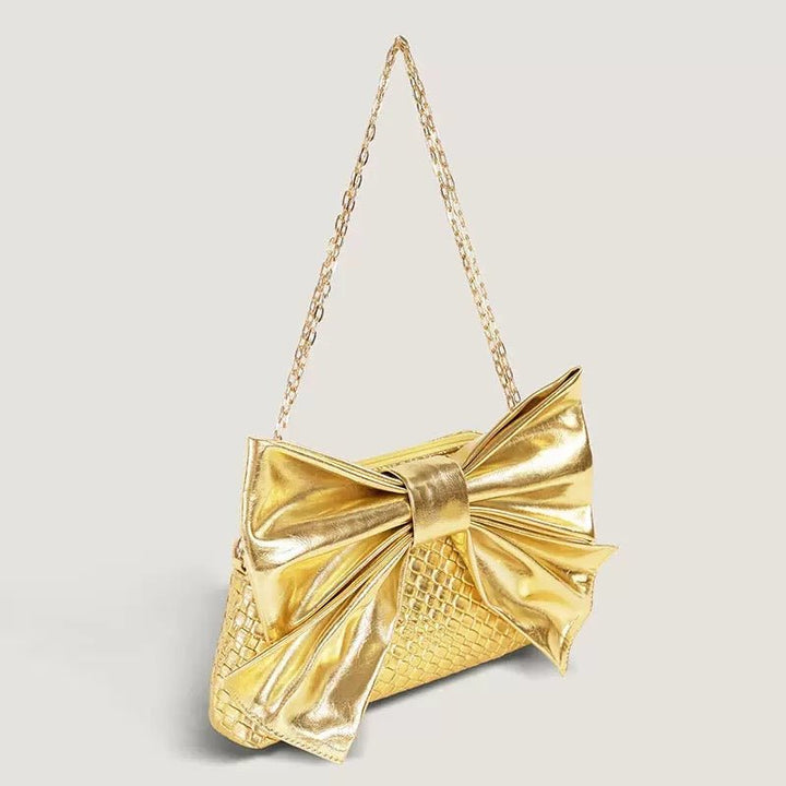 Gold Bow Bag - Orchid Boutique - Orchid Boutique