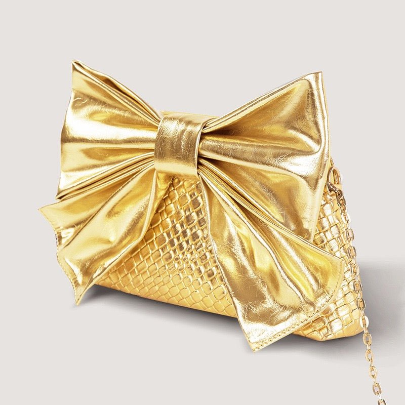 Gold Bow Bag - Orchid Boutique - Orchid Boutique