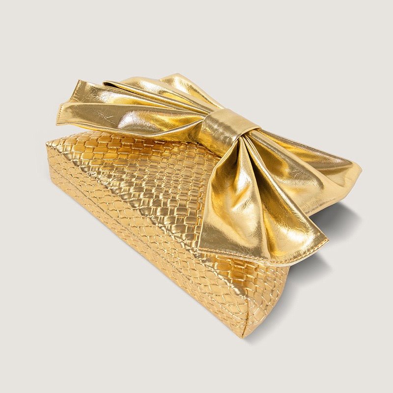 Gold Bow Bag - Orchid Boutique - Orchid Boutique