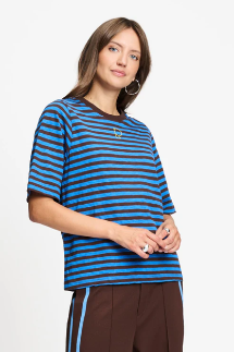 Tyra Striped Brown Blue