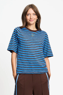Tyra Striped Brown Blue