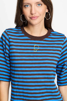 Tyra Striped Brown Blue
