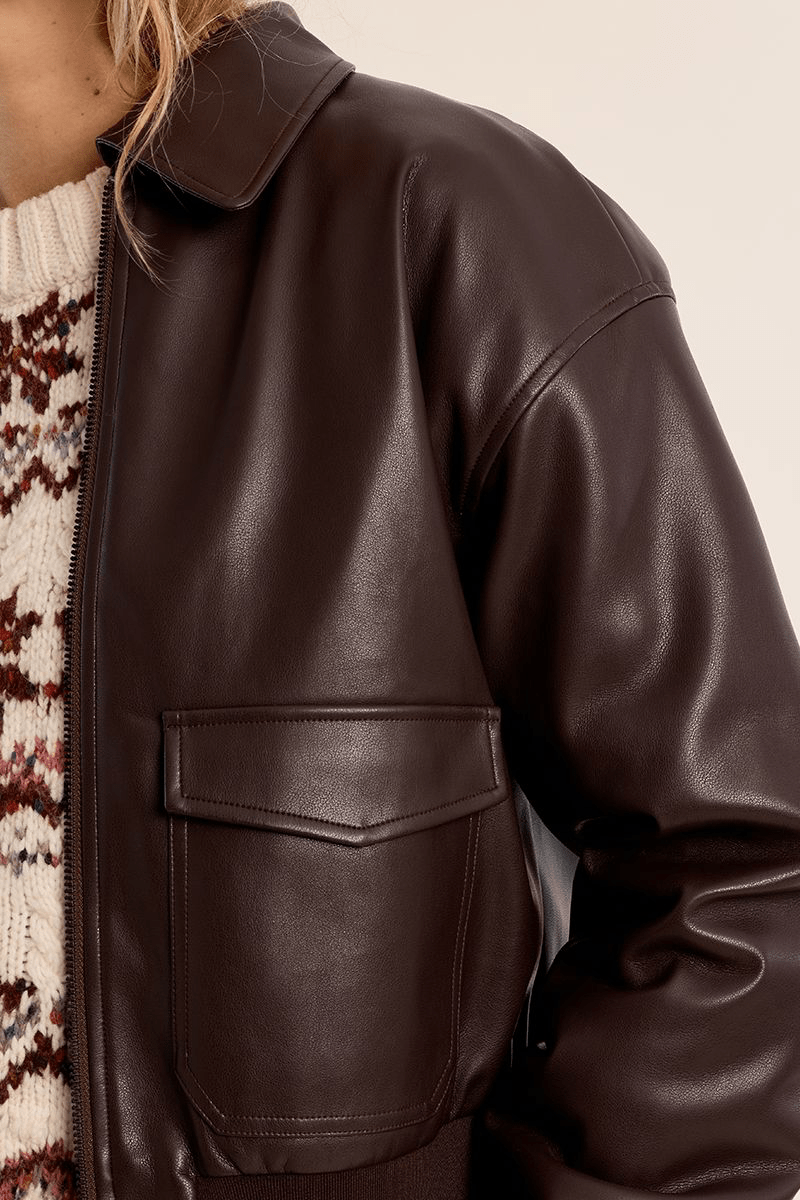 Ciara Chocolate Molly Bomber Jacket - Molly Bracken - Orchid Boutique