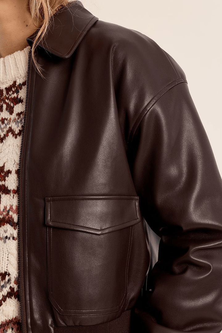 Ciara Chocolate Molly Bomber Jacket - Molly Bracken - Orchid Boutique