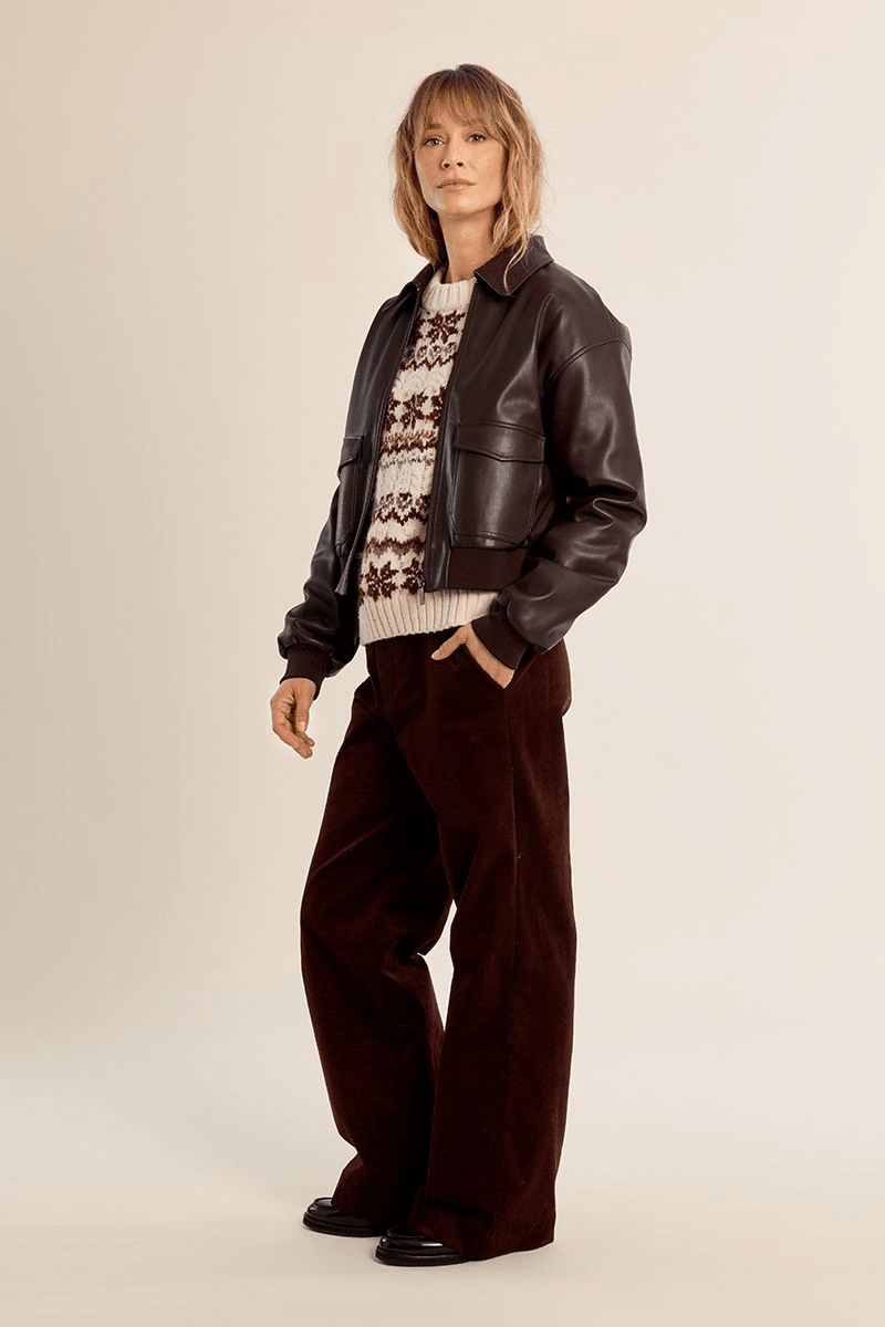 Ciara Chocolate Molly Bomber Jacket - Molly Bracken - Orchid Boutique