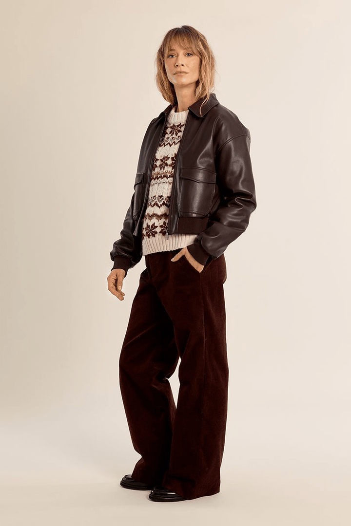 Ciara Chocolate Molly Bomber Jacket - Molly Bracken - Orchid Boutique