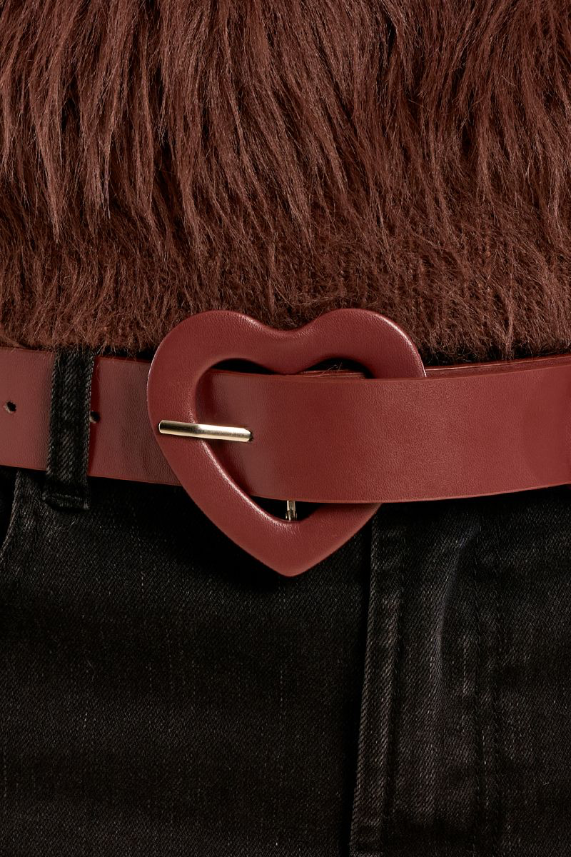 Heart Belt Dark Red