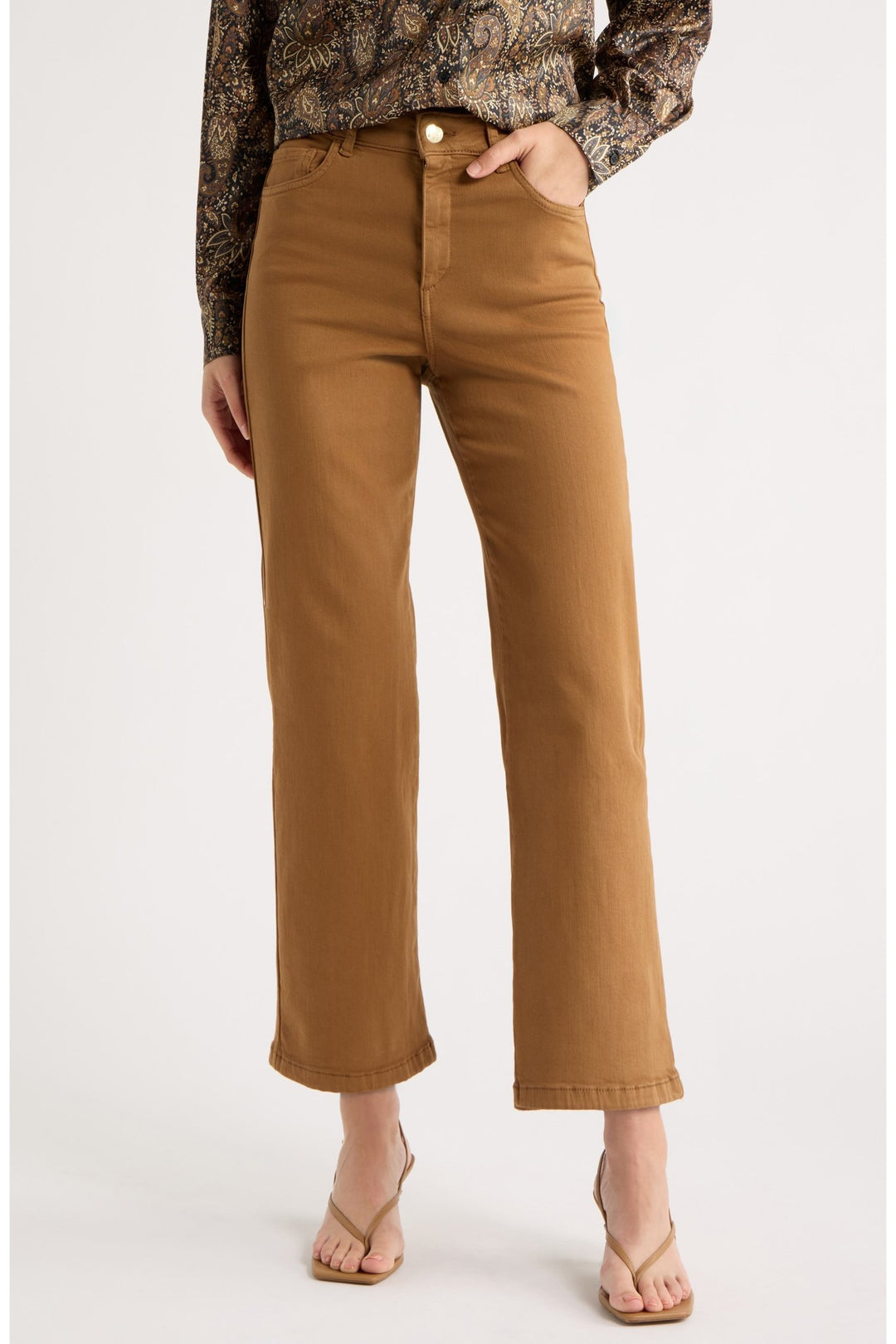 Fuxia Tobacco Brown Jeans By EMME - Emme - Orchid Boutique