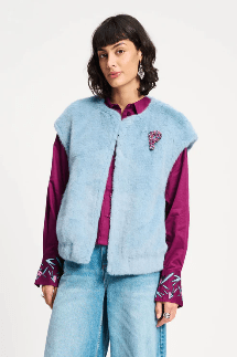 Gilet Misty Blue - POM Amsterdam - Orchid Boutique