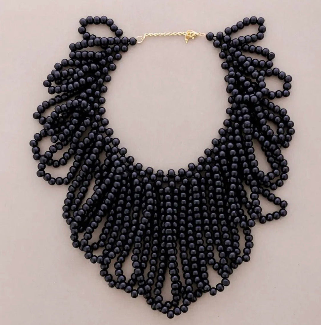 Black beaded necklace - Orchid Boutique - Orchid Boutique