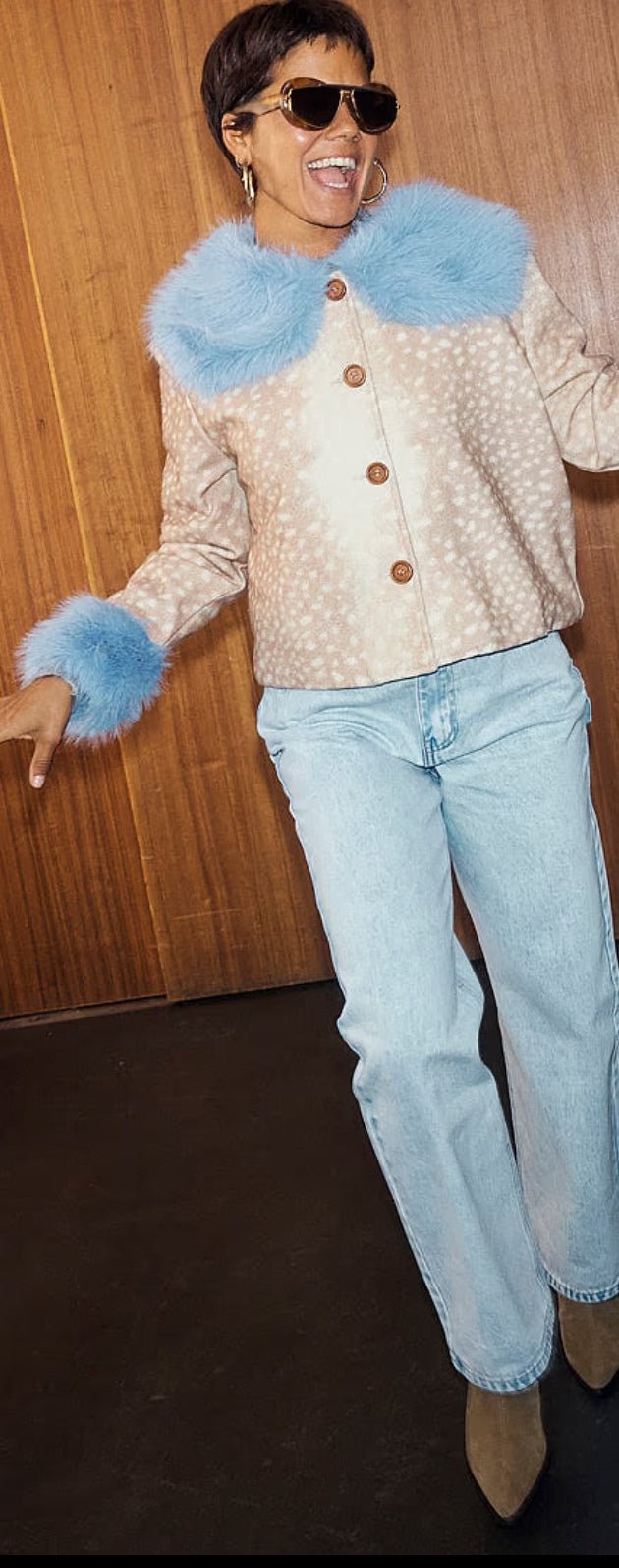 Deer Print Jacket - Never Fully Dressed - Orchid Boutique