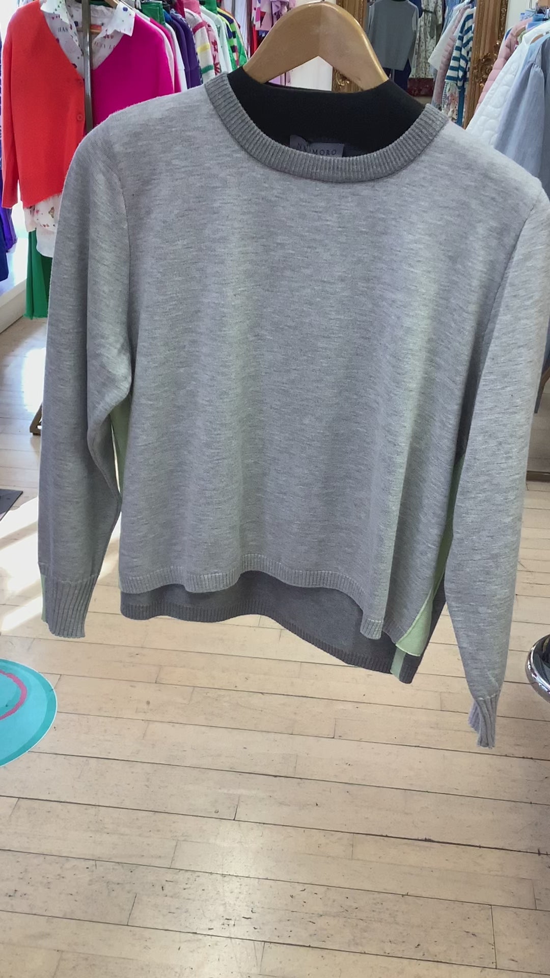 Europa Pullover Grey/Lime