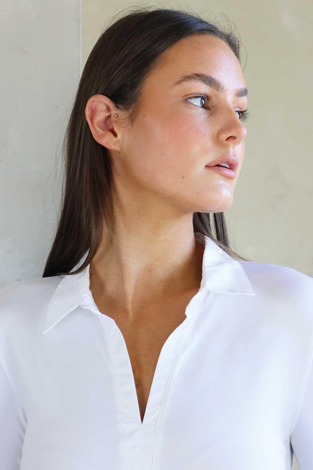Anna Layering Shirt White | No2moro | Orchid Boutique