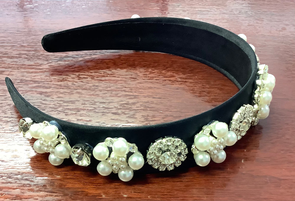 Black Base Beaded Hairband | Orchid Boutique | Orchid Boutique