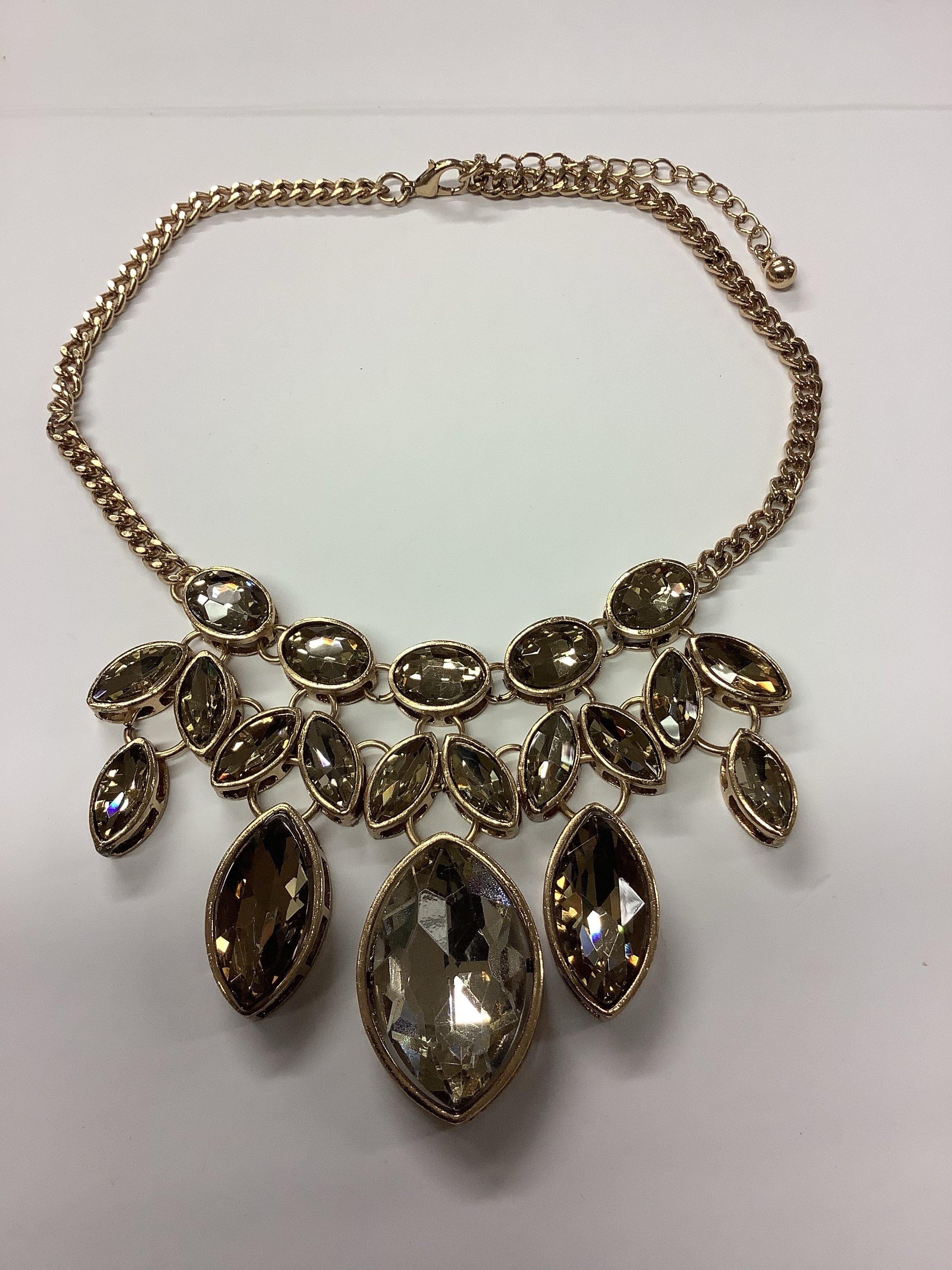 Crystal Drops Gold Necklace | Orchid Boutique | Orchid Boutique