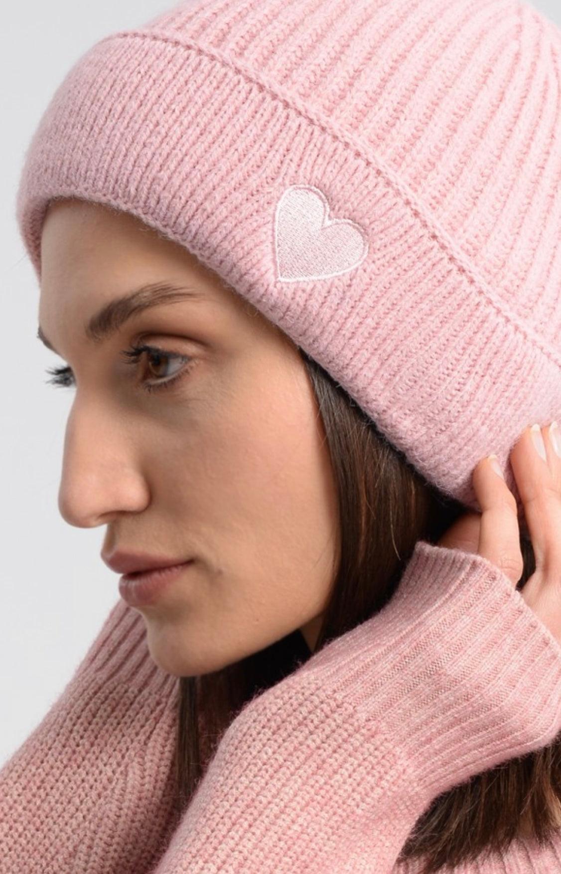 Pink Ribbed Knit Beanie | Molly Bracken | Orchid Boutique