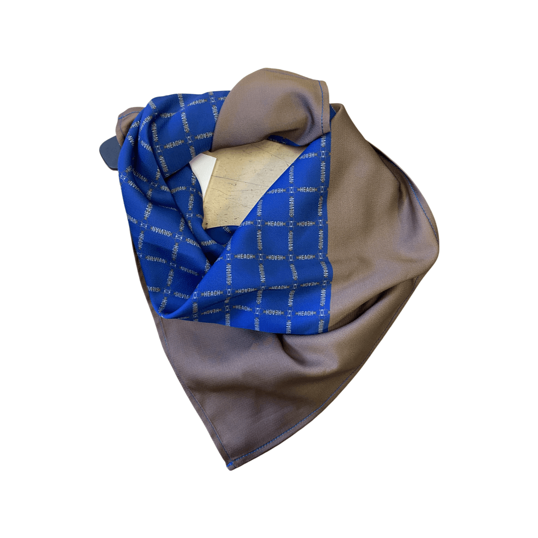 SH Blue Silk Effect Neck Scarf | Orchid Boutique | Orchid Boutique