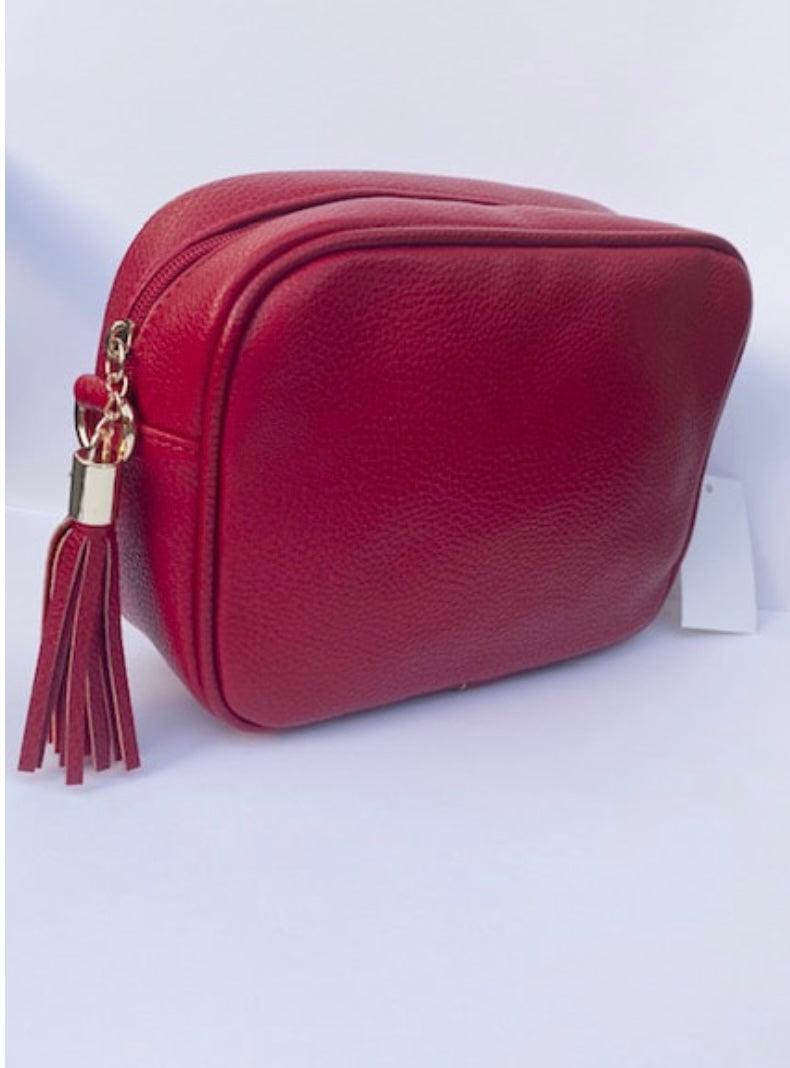 Single Zip Red Crossbody Bag | Kris Ana | Orchid Boutique