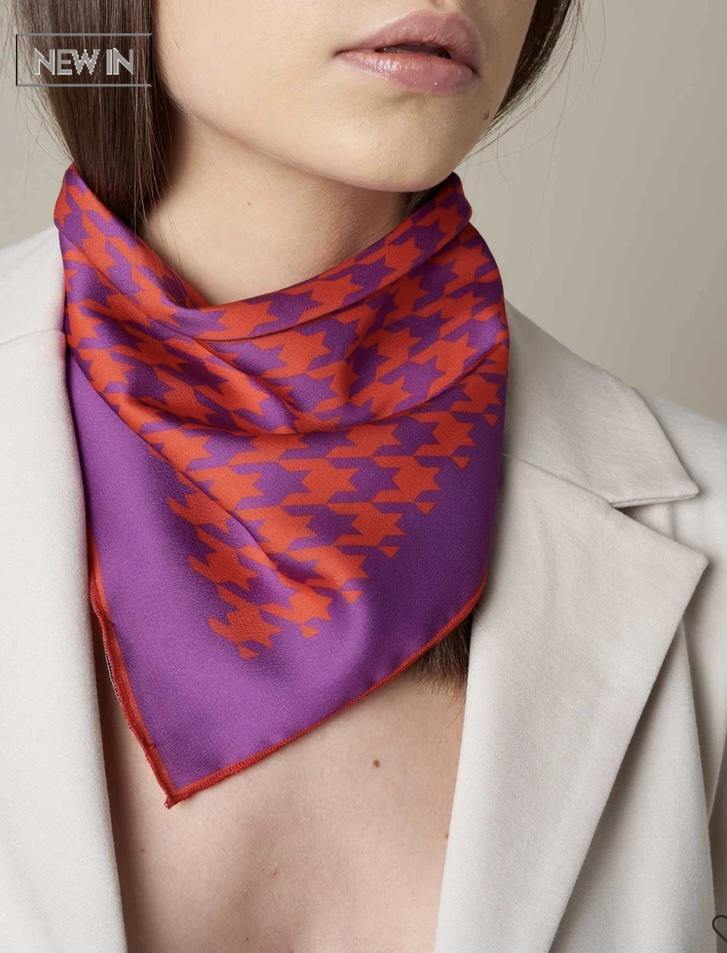 SH Blue Silk Effect Neck Scarf | Orchid Boutique | Orchid Boutique