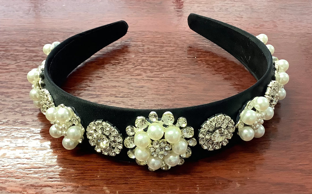 Black Base Beaded Hairband | Orchid Boutique | Orchid Boutique