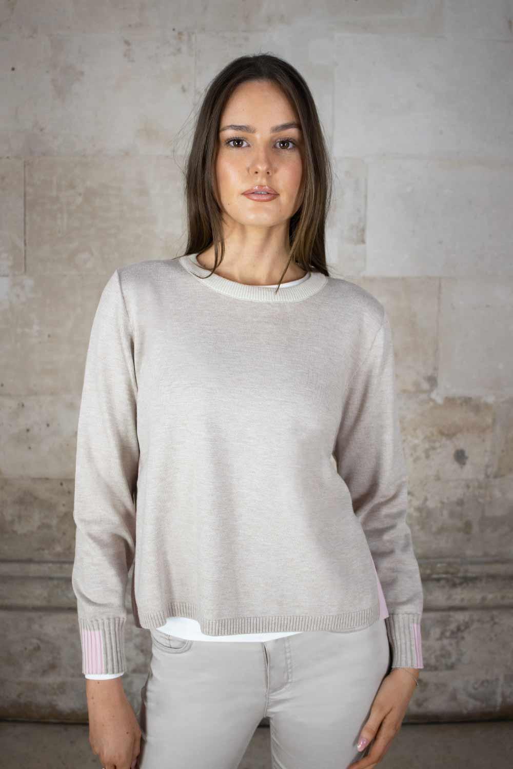 Europa Pullover Grey/Lime | No2moro | Orchid Boutique