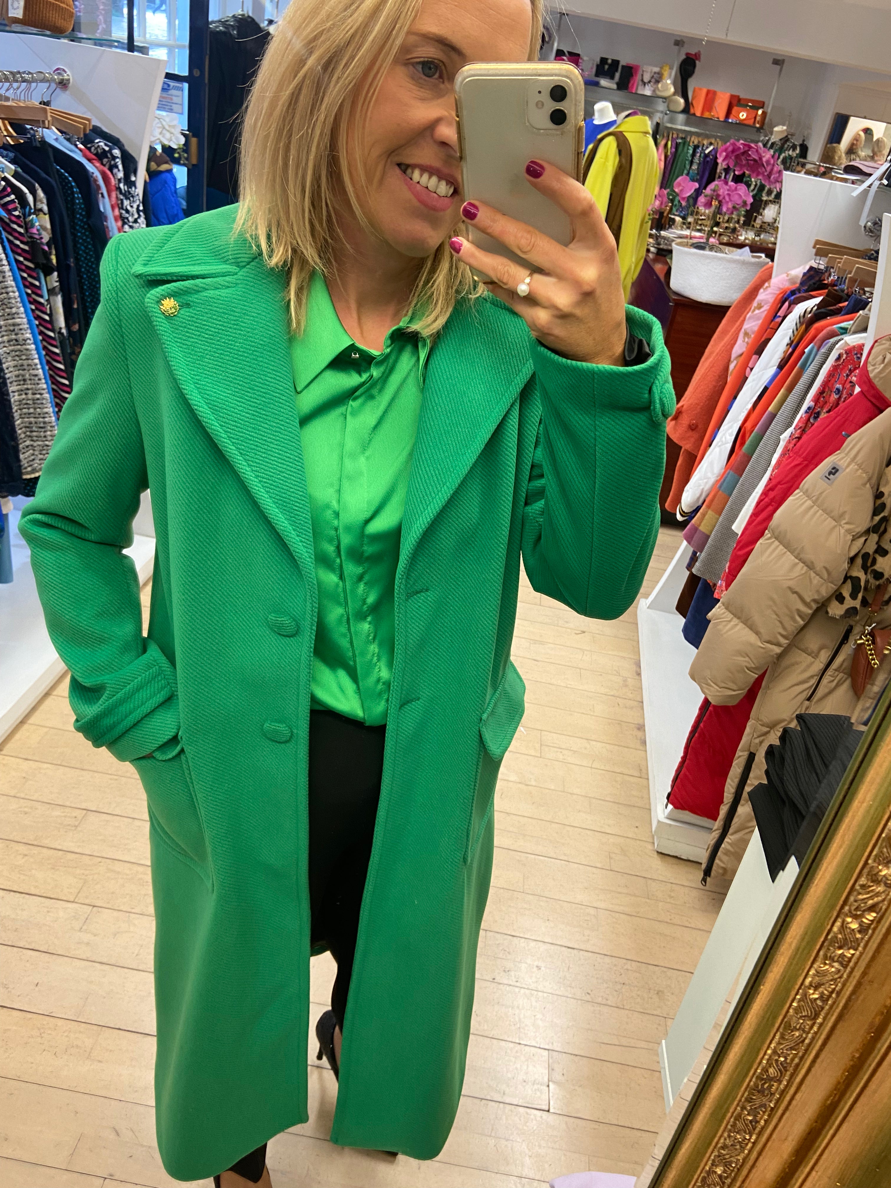 Green Coat By Hanita | Hanita | Orchid Boutique