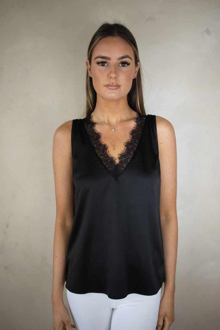 Kai Black Silk Effect Camisole | No2moro | Orchid Boutique