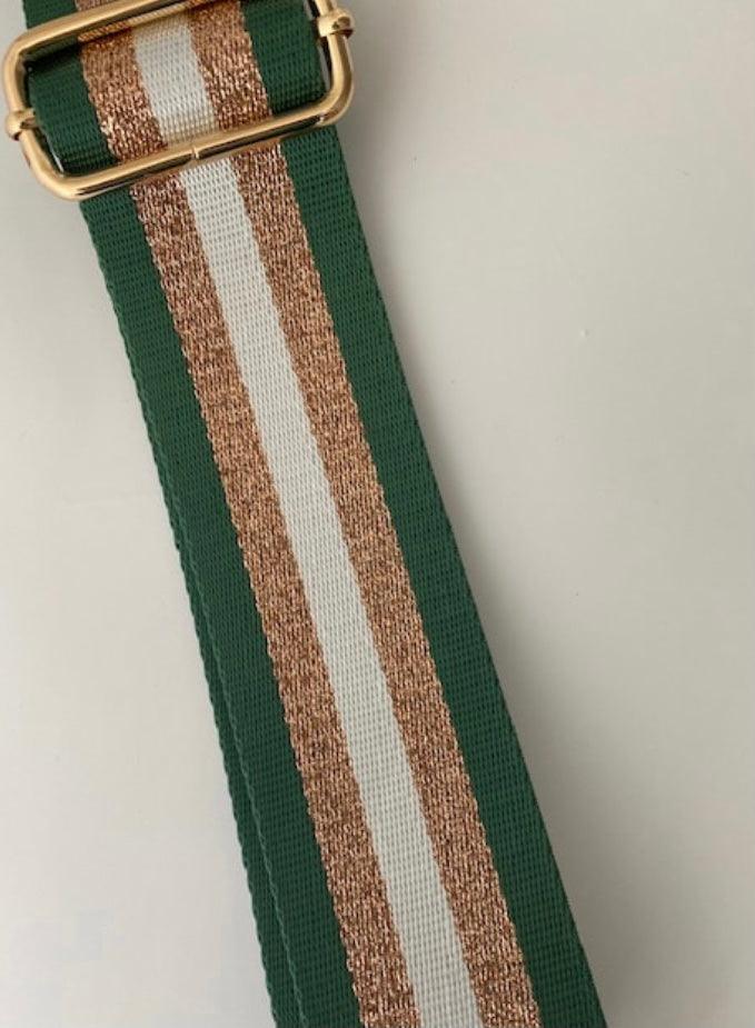 Green Gold Stripe Strap | Kris Ana | Orchid Boutique
